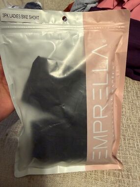 Ladies black bike shorts (2 pair) XL